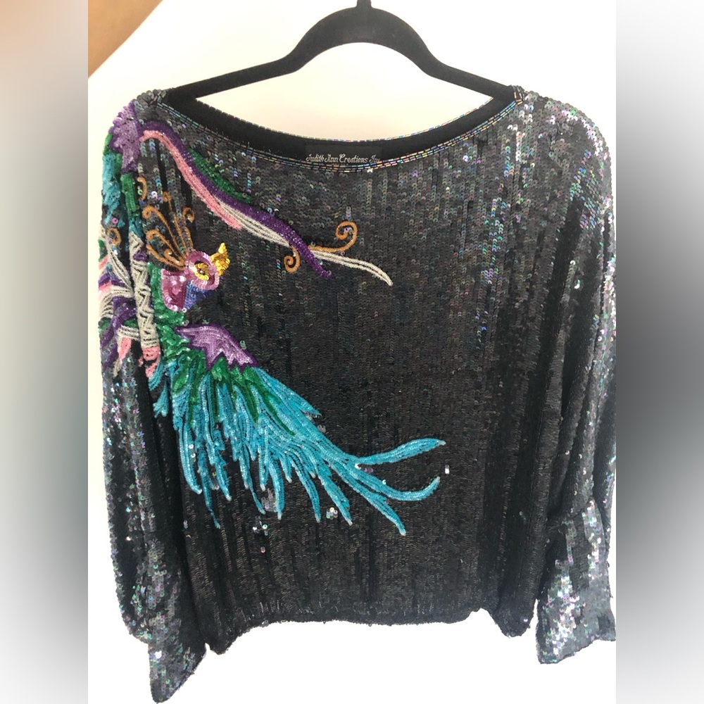 Gorgeous silk sequins blouse